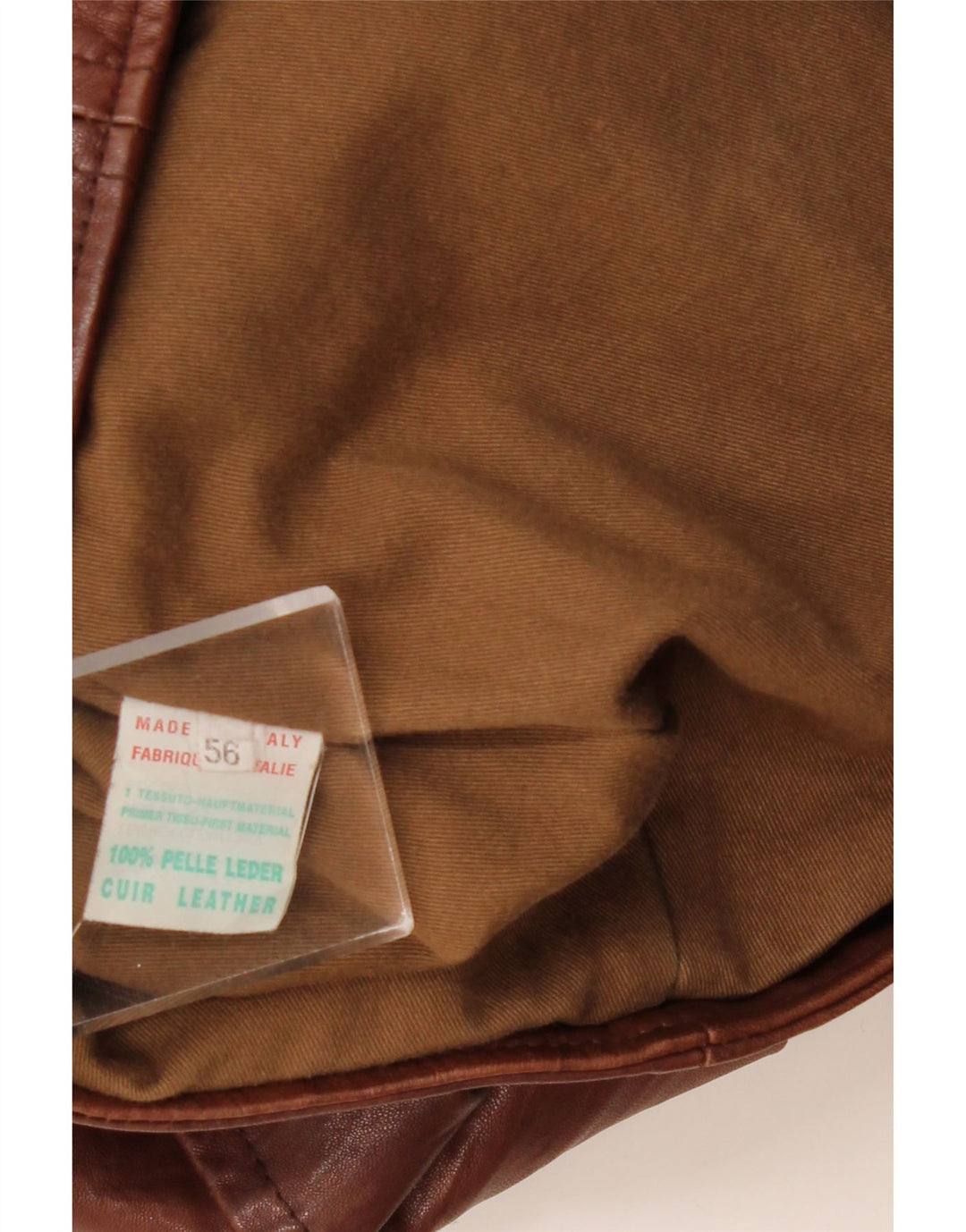 Jaqueta de couro militar masculina vintage Reino Unido 40 couro marrom grande