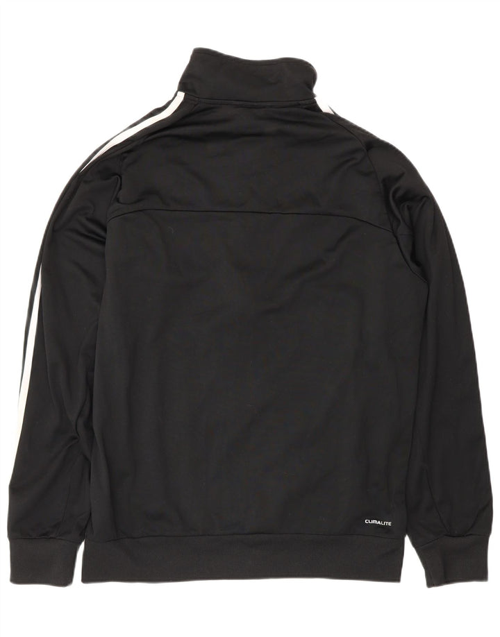 Adidas Mens Tracksuit Top Jacket UK 40/42 Médio Preto Poliéster