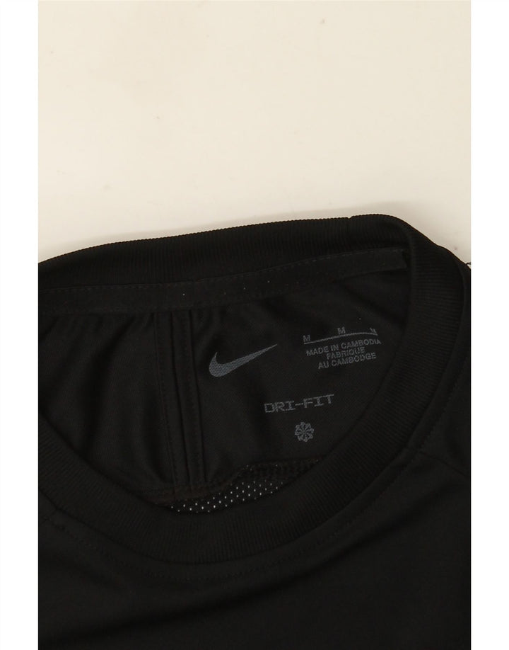 Camiseta masculina Nike Dri Fit Top médio preto colorblock