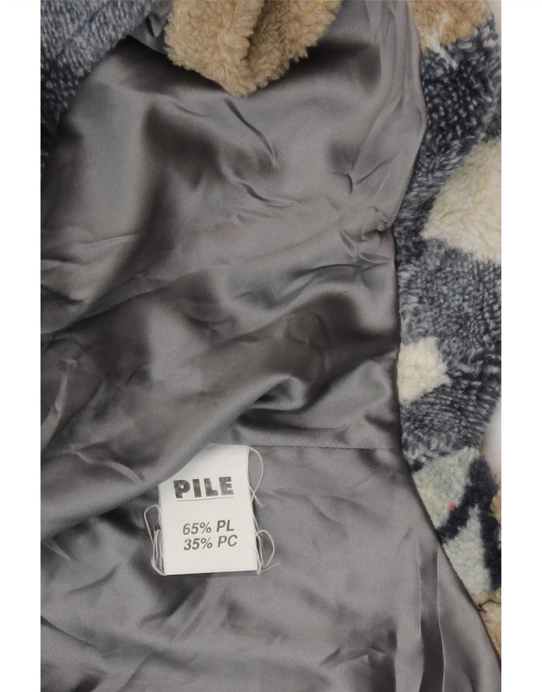 Verde Piu Poncho Fleece Jacket Feminino UK 12 Médio Patchwork Multicolorido