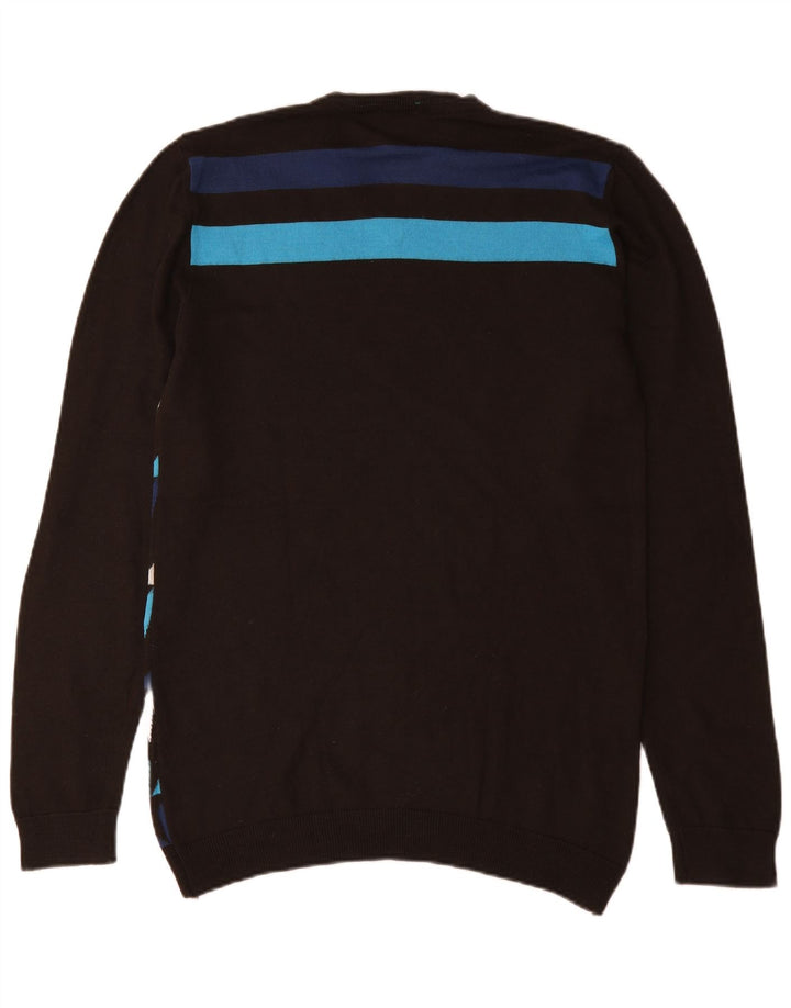 Suéter masculino Energie com padrão abstrato e decote em V 2XL lã multicolorida