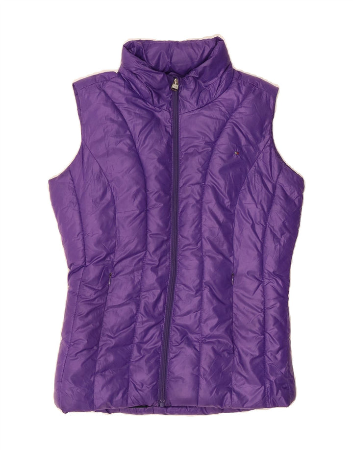 TOMMY HILFIGER Womens Padded Gilet UK 12 Medium Purple Nylon Vintage Tommy Hilfiger and Second-Hand Tommy Hilfiger from Messina Hembry 