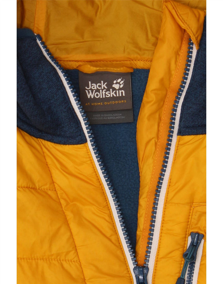 Jaqueta bomber masculina Jack Wolfskin Reino Unido 36/38 poliéster amarelo médio