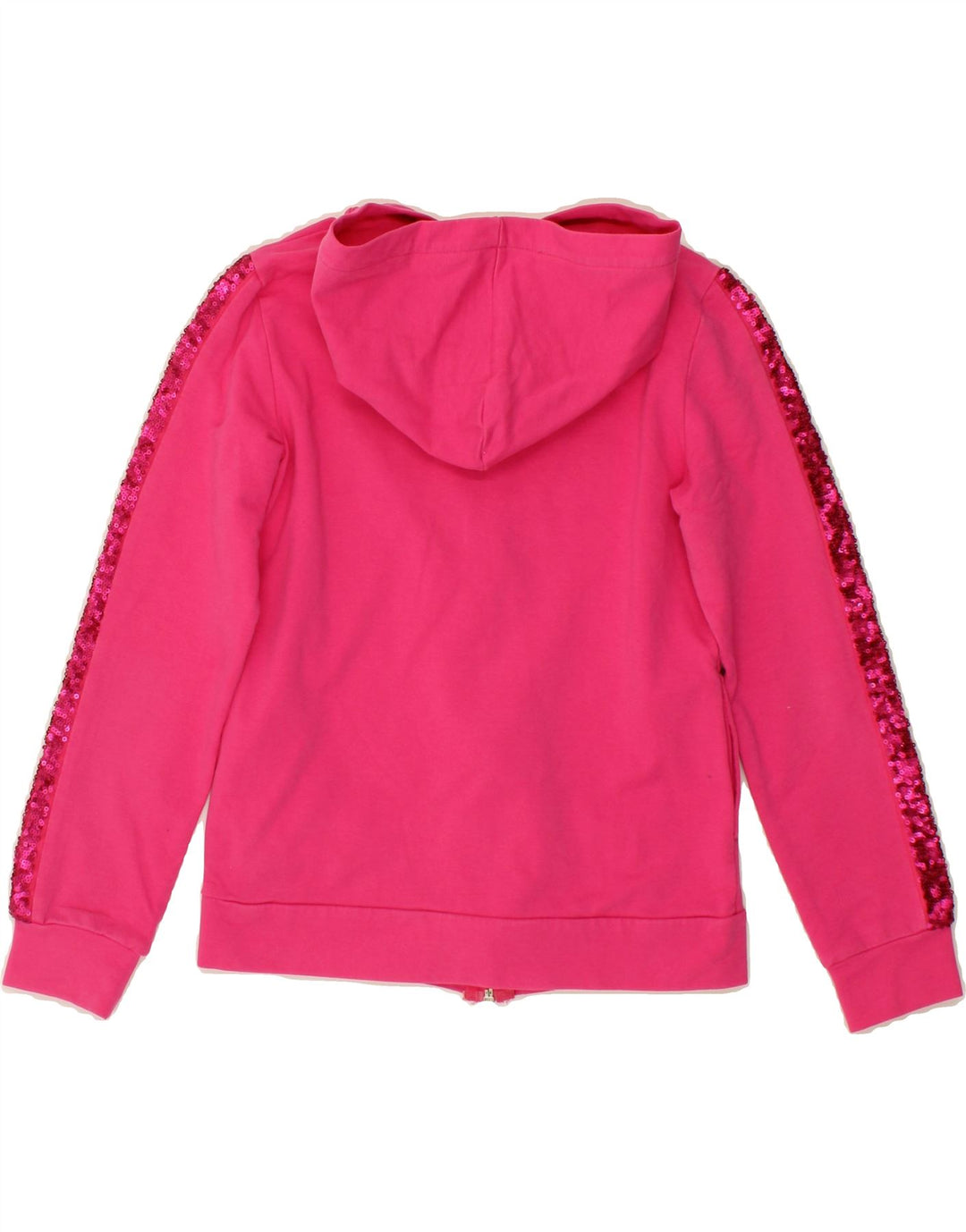 RIFLE Girls Graphic Zip Hoodie Sweater 9-10 Years Pink Cotton Vintage Rifle and Second-Hand Rifle from Messina Hembry 