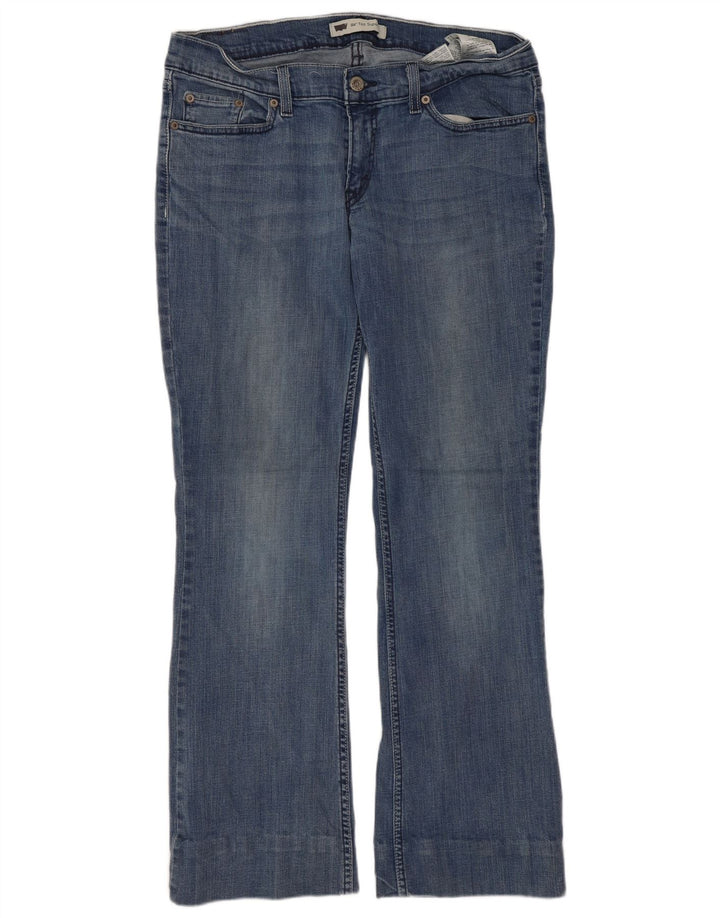 Calça jeans feminina LEVI'S 524 Super Low Bootcut EUA 11 grande W30 L28 algodão azul