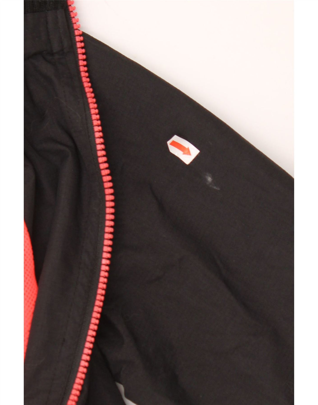 Jaqueta corta-vento feminina SUPERDRY com capuz gráfico Reino Unido 10 pequeno preto nylon