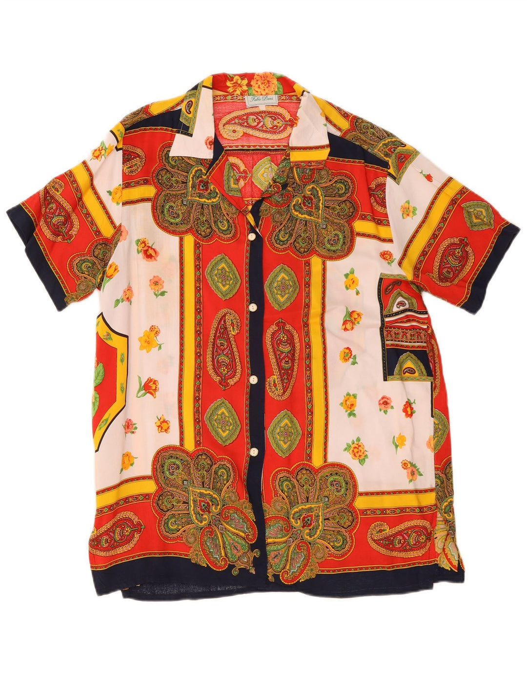 Blusa feminina Fabio D com estampa abstrata Reino Unido 16 grande multicolorida