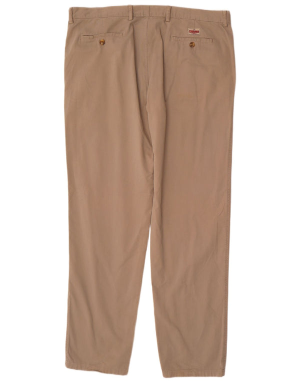 Pierre Cardin Mens Straight Chino Calças EU 54 2XL W40 L34 Algodão Bege
