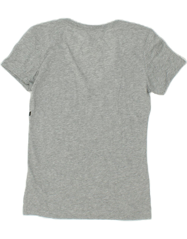 Camiseta feminina Nike Slim Fit Graphic UK 10 pequena cinza algodão