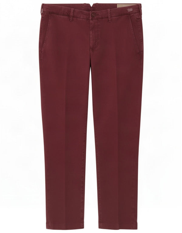 Jacob Cohen Mens Slim Chino Calças W34 L30 Borgonha