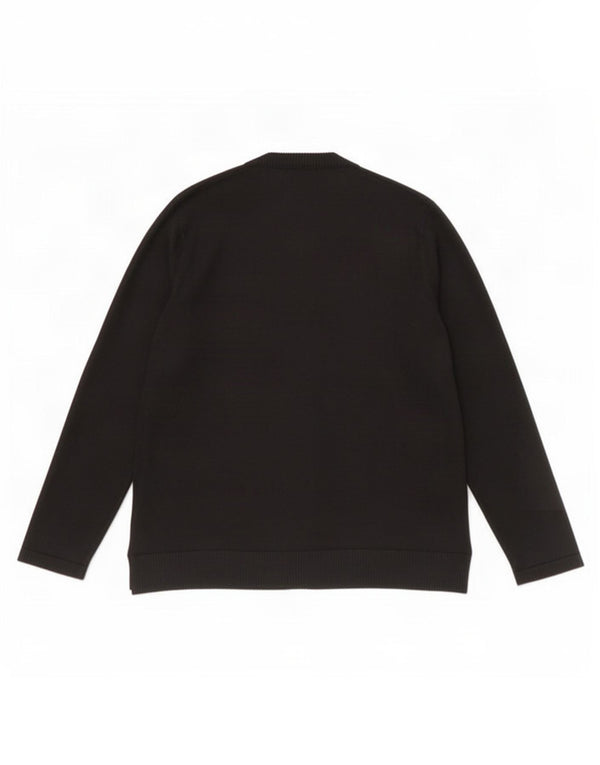 Suéter cardigã feminino Tommy Hilfiger Reino Unido 16 grande rayon preto