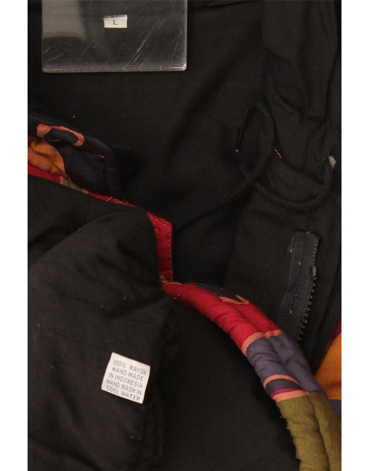 Jaqueta corta-vento feminina vintage com padrão abstrato Reino Unido 16 grande multicolorida