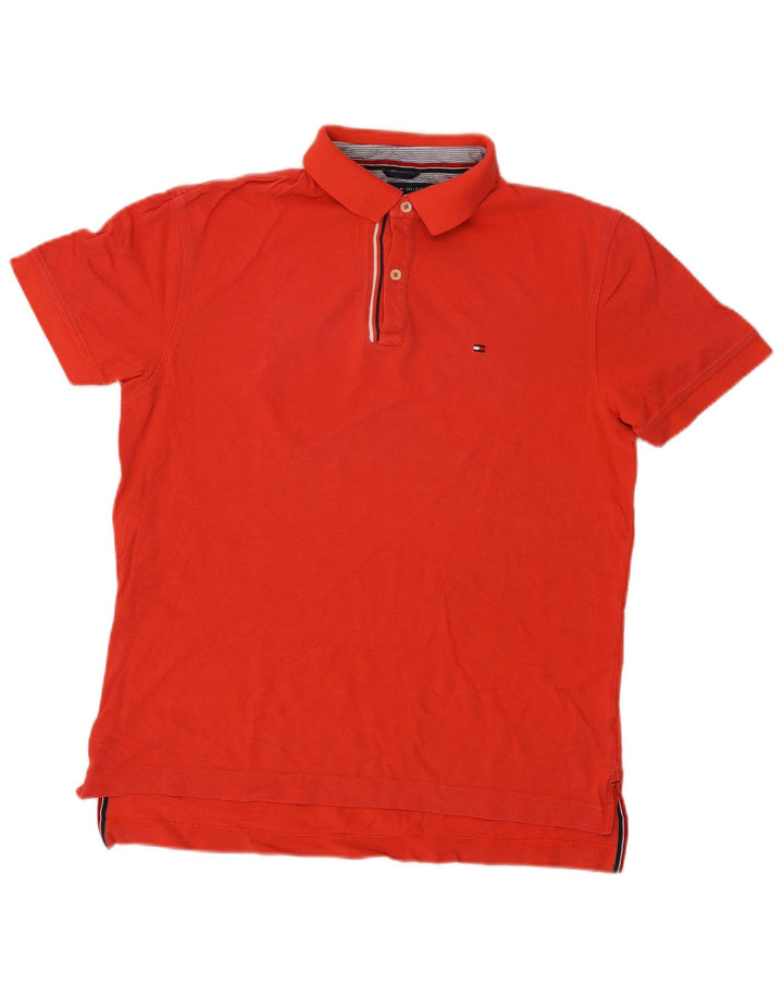 Camisa polo masculina Tommy Hilfiger Classic Fit médio algodão vermelho