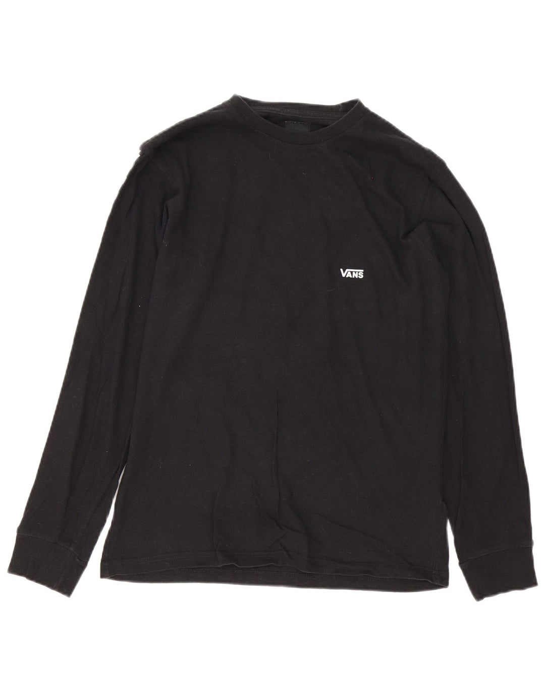 Vans Mens Graphic Top Manga Longa Pequeno Algodão Preto