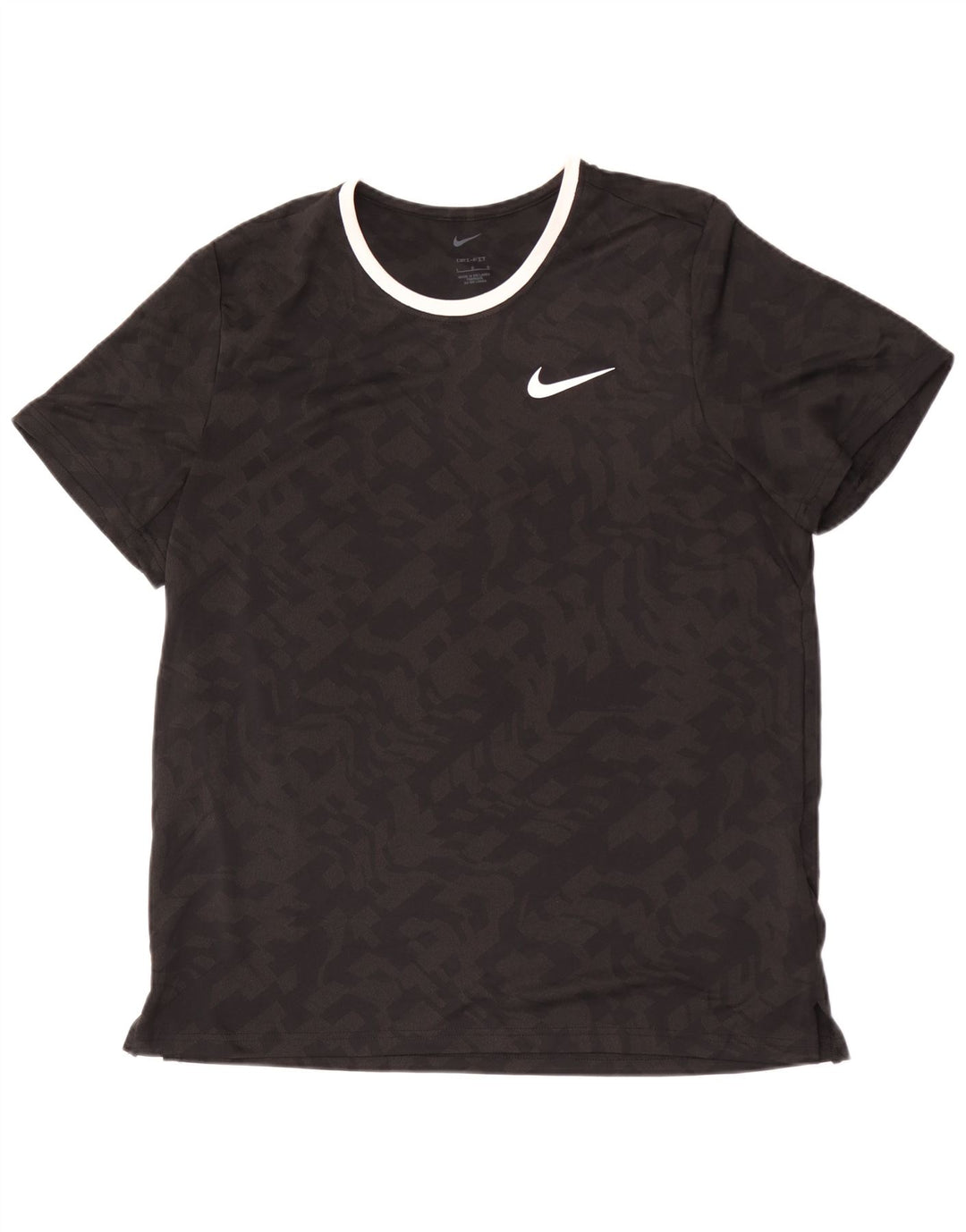 Camiseta Nike Masculina Dri Fit Top Grande Poliéster Camuflado Preto