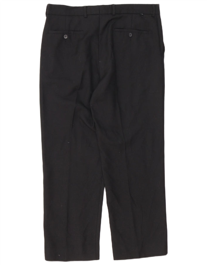 Calça masculina Farah de terno reto W36 L29 poliéster preto