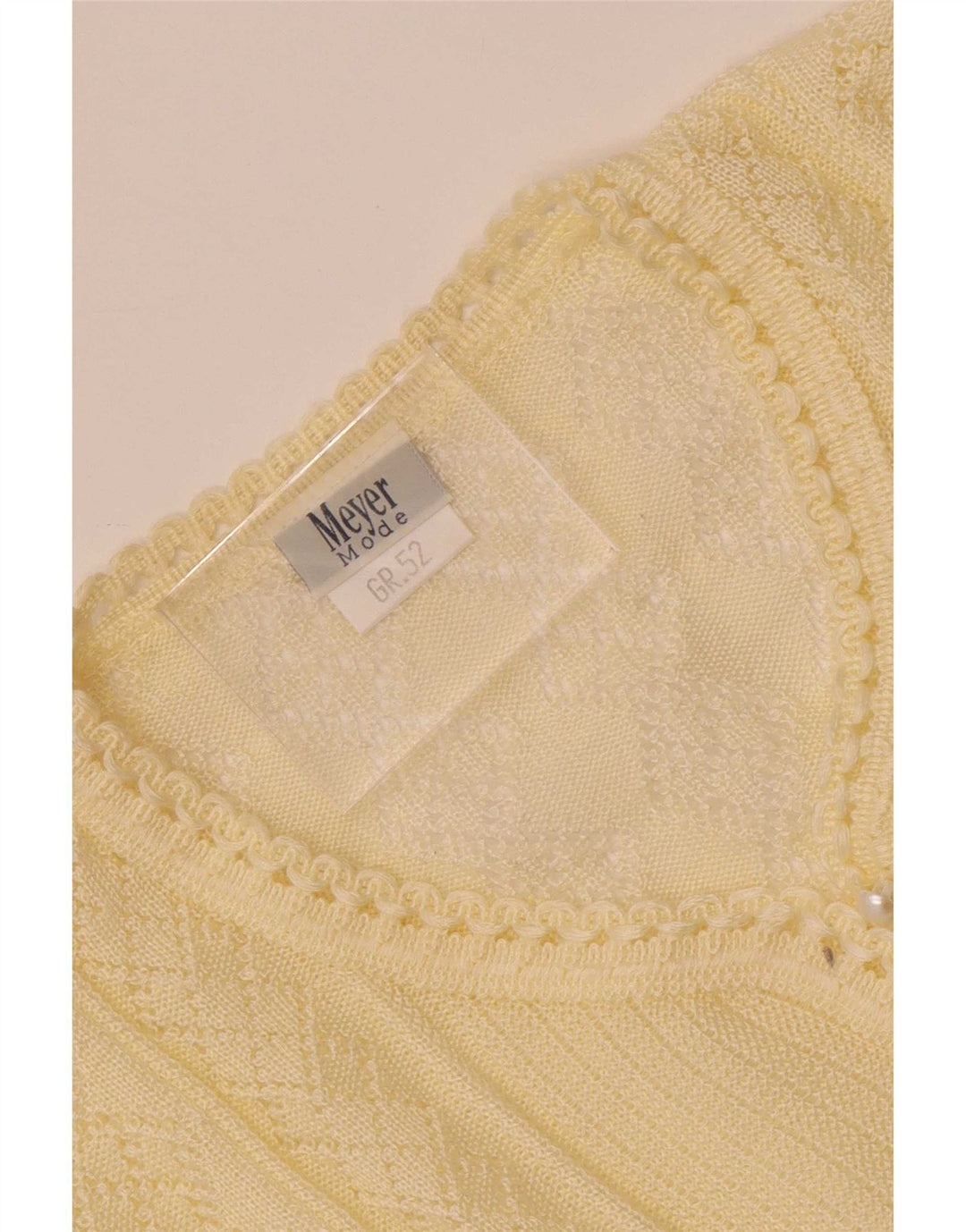 Blusa de malha feminina vintage top IT 52 2XL off white poliacrílico