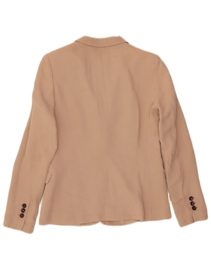 Jaqueta Blazer Feminina Massimo Dutti com 1 Botão EU 38 Pequeno Acrílico Bege