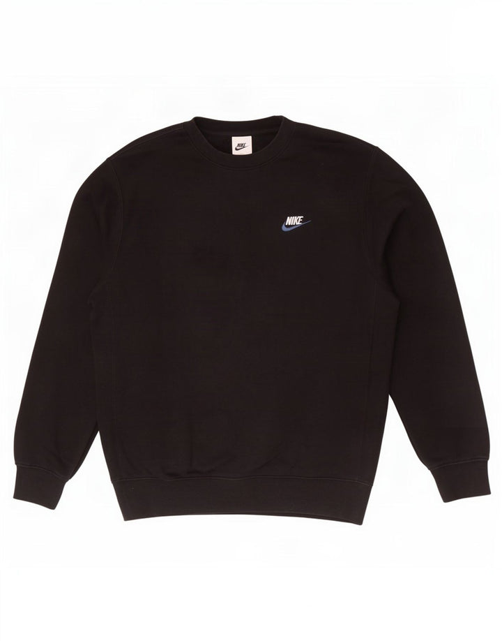 Nike masculino moletom jumper médio algodão preto