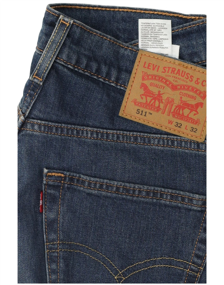 LEVI'S Masculino 511 Slim Jeans W32 L30 Azul Algodão