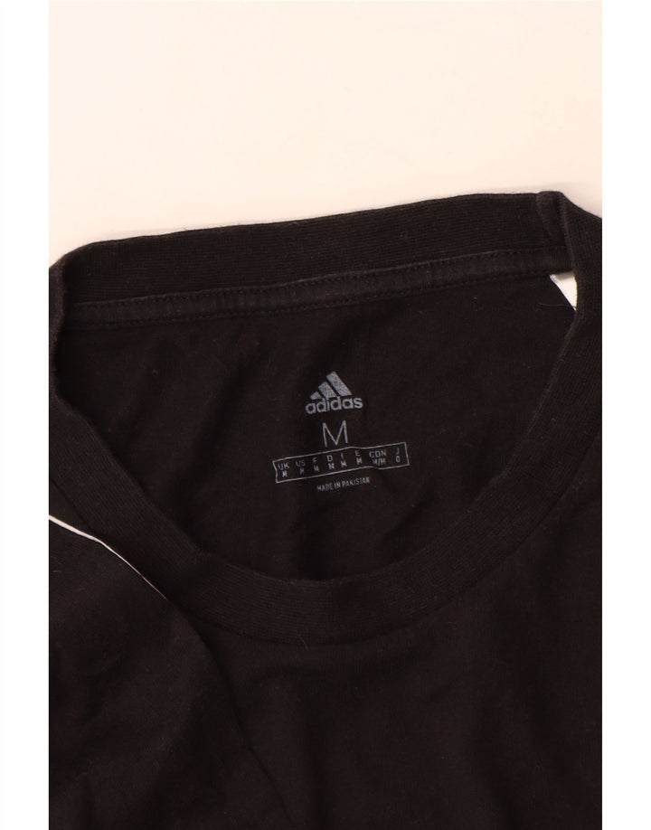 Adidas Mens T-Shirt Médio Algodão Preto