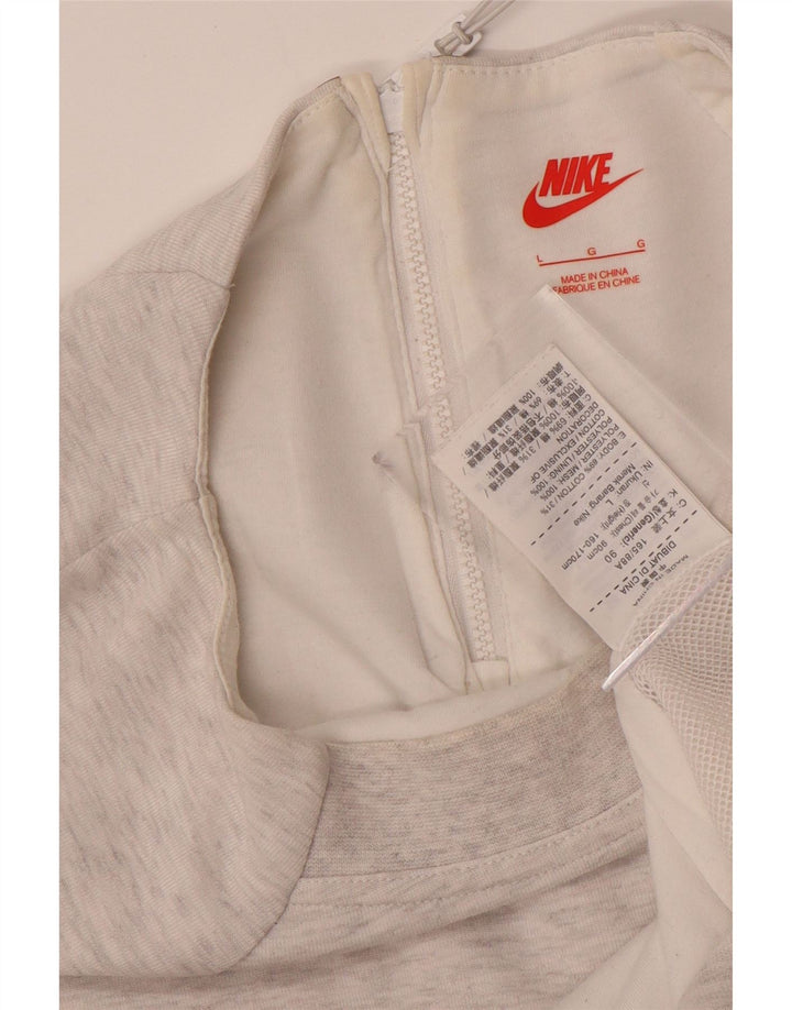 Moletom feminino Nike UK 16 grande algodão manchado cinza
