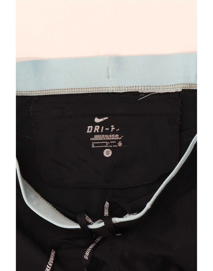 Leggings Nike Capri Femininas UK 10 Pequenas Pretas Colorblock