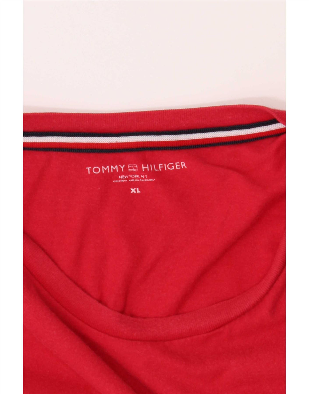 Tommy Hilfiger Camiseta masculina gráfica Top XL Vermelho