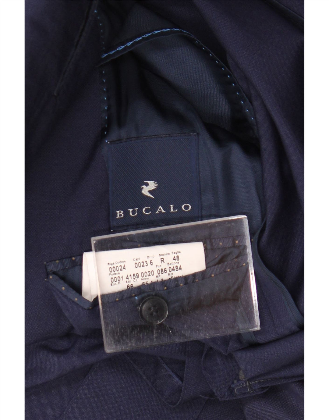 Jaqueta blazer masculina VINTAGE com 2 botões IT 48 Viscose azul marinho médio