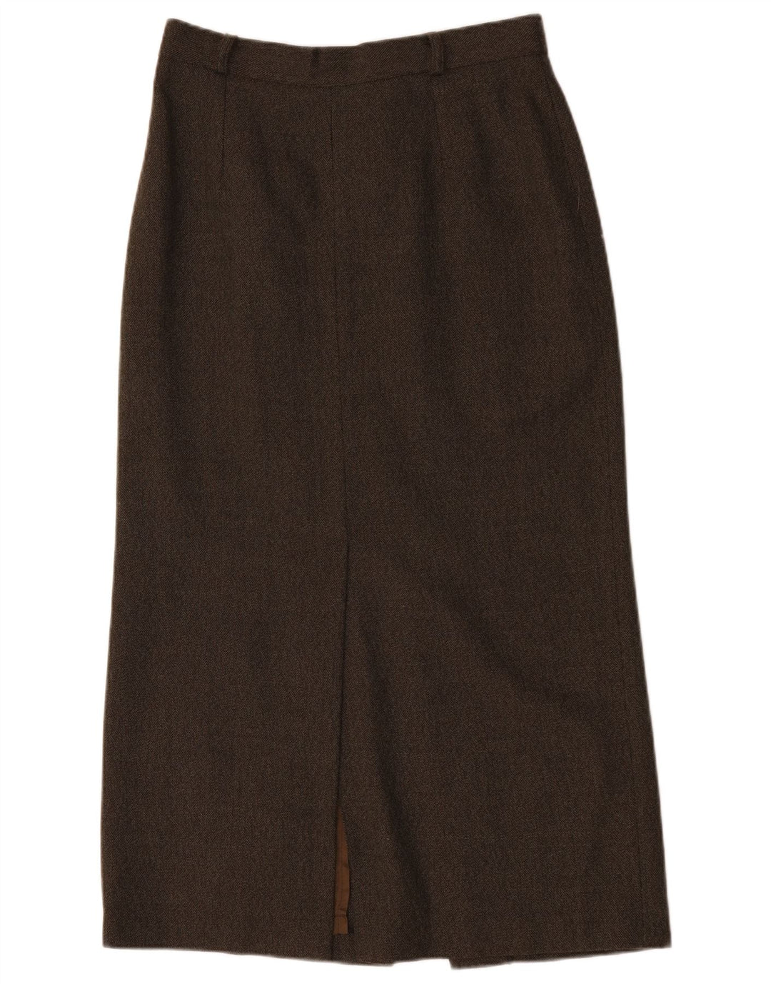 Saia maxi feminina Endora Reino Unido 14 médio W30 lã marrom