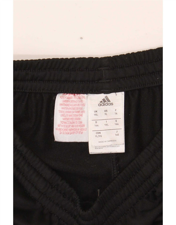 Adidas meninos calças de treino joggers 13-14 anos preto poliéster