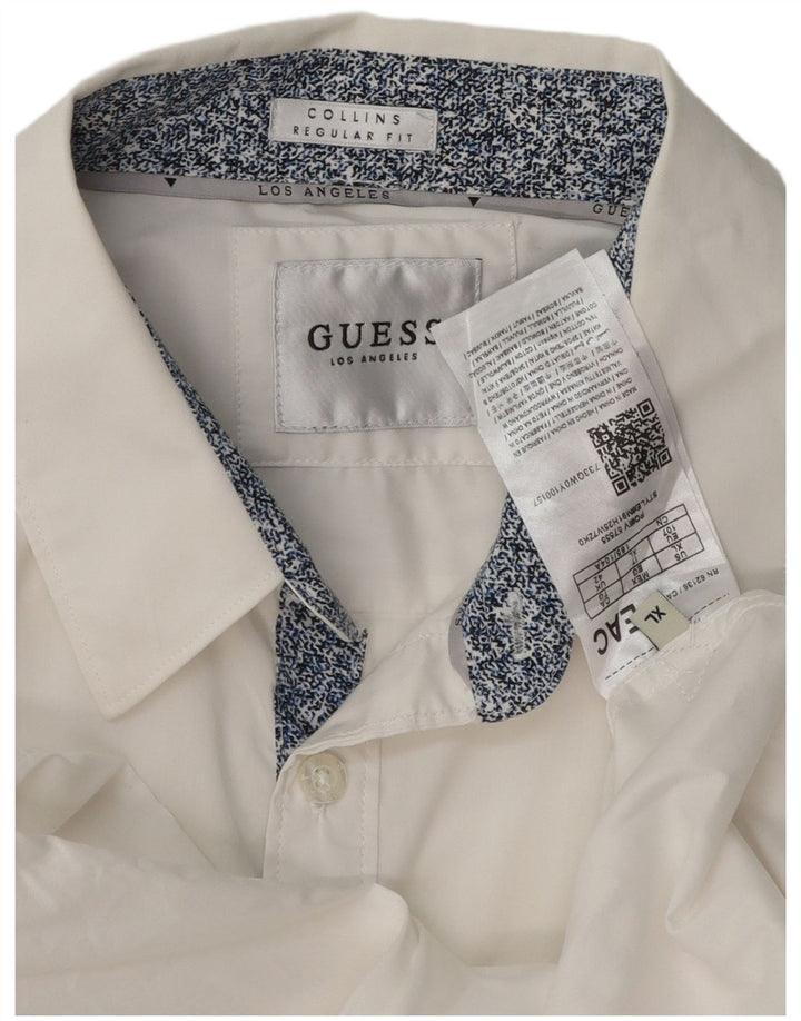 Camisa masculina GUESS Regular Fit XL algodão branco