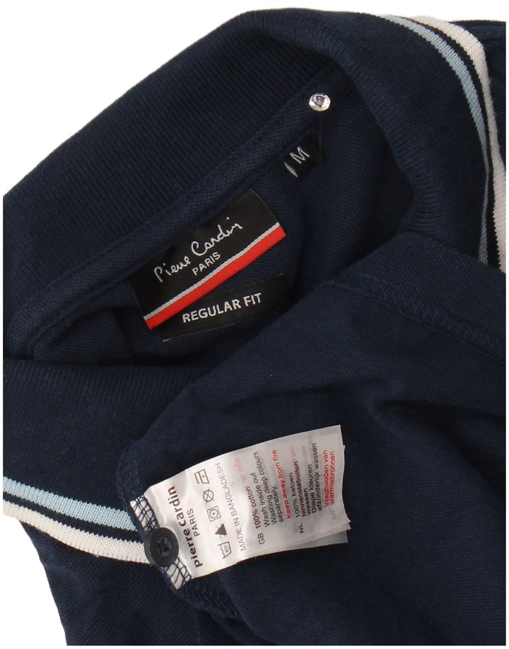 Camisa polo masculina Pierre Cardin Regular Fit médio algodão azul marinho