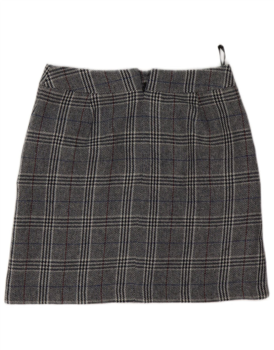 Minissaia feminina Marks & Spencer Reino Unido 8 pequena W28 cinza houndstooth acrílico