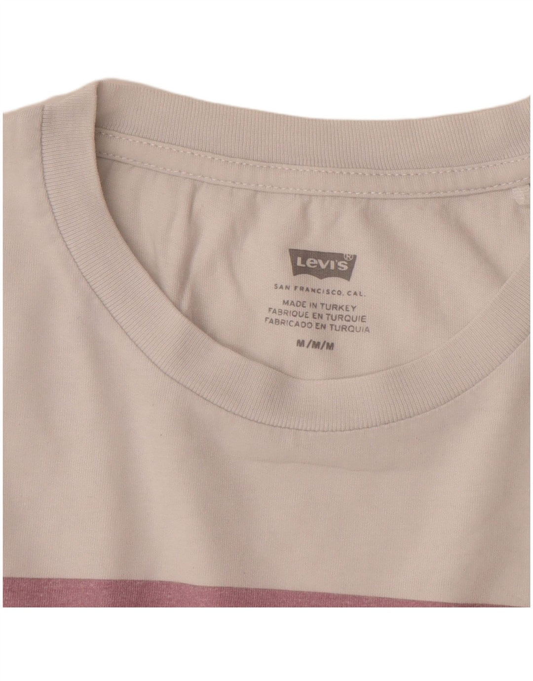 Camiseta feminina gráfica LEVI'S UK 12 algodão branco médio