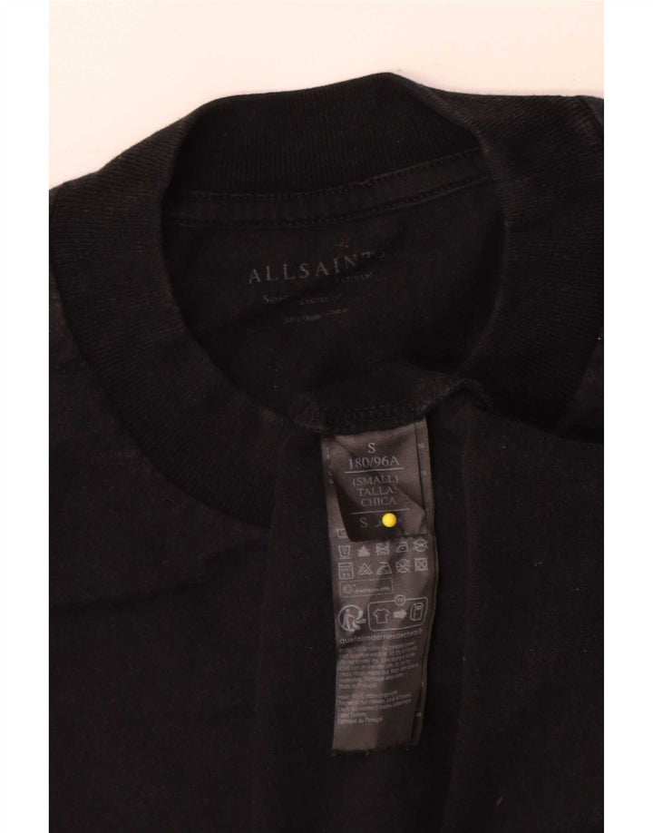 Camiseta gráfica masculina All Saints Top pequeno algodão preto
