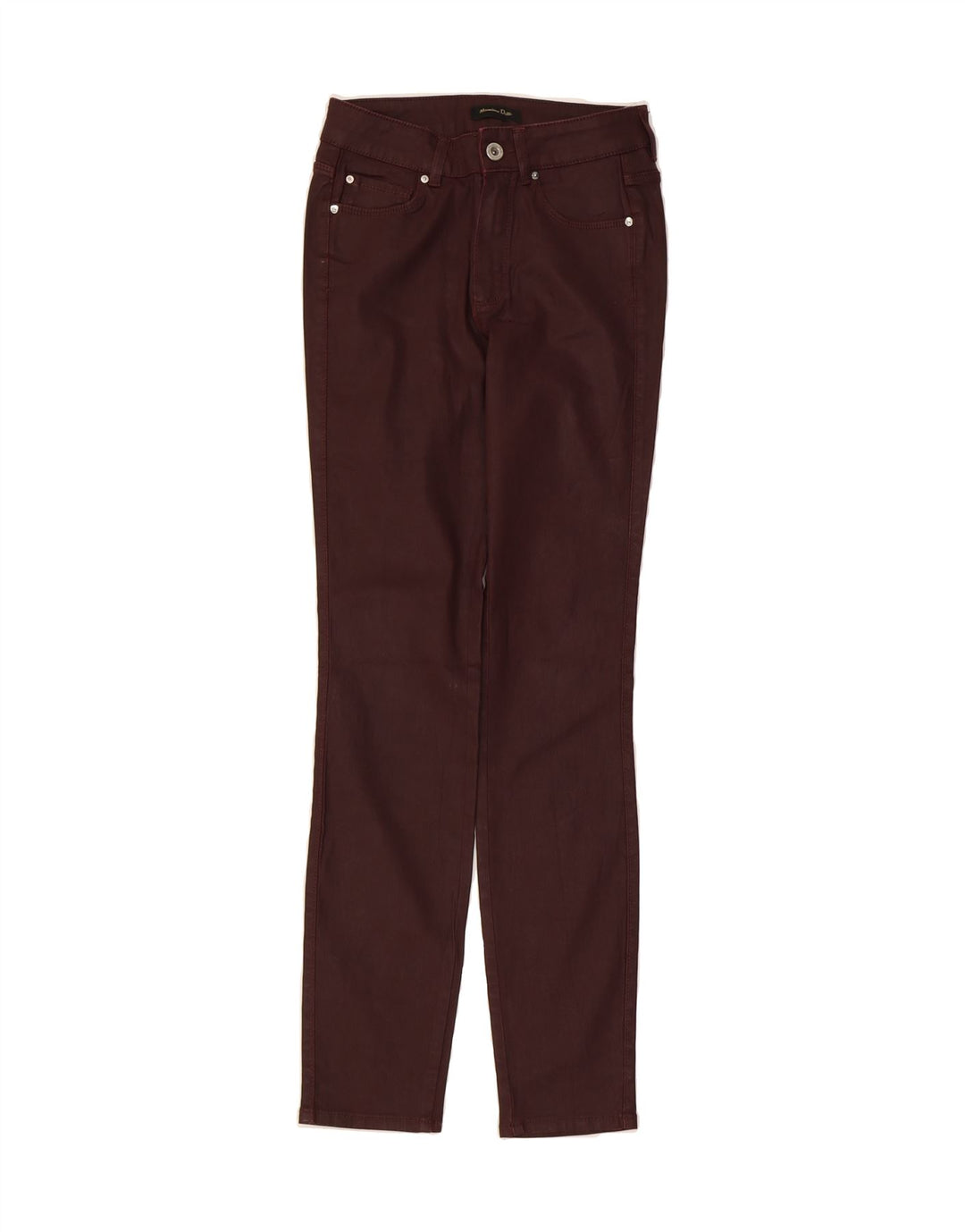 MASSIMO DUTTI Womens Skinny Casual Trousers EU 34 2XS W24 L29 Brown Vintage Massimo Dutti and Second-Hand Massimo Dutti from Messina Hembry 