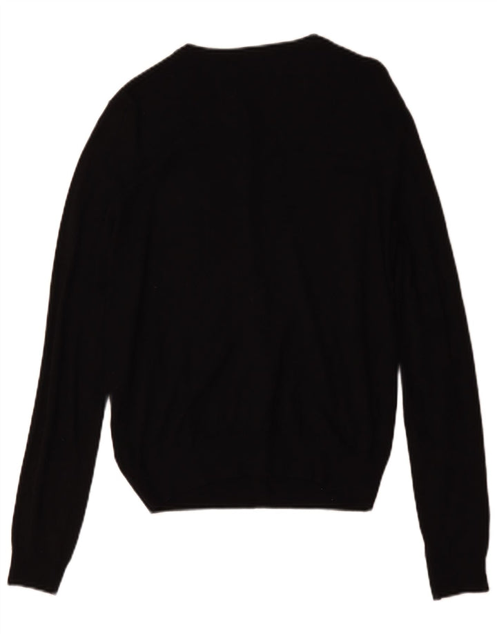 Suéter cardigã feminino Marks & Spencer Reino Unido 12 viscose preta média