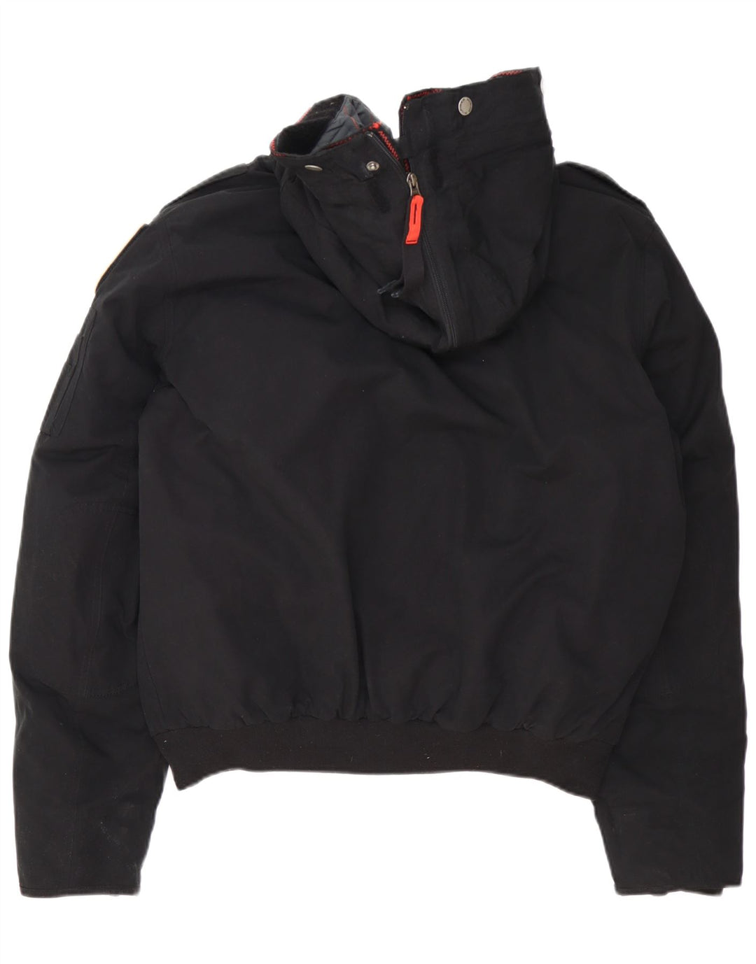 Jaqueta bomber masculina com capuz Tommy Hilfiger Denizen Reino Unido 42 XL poliéster preto