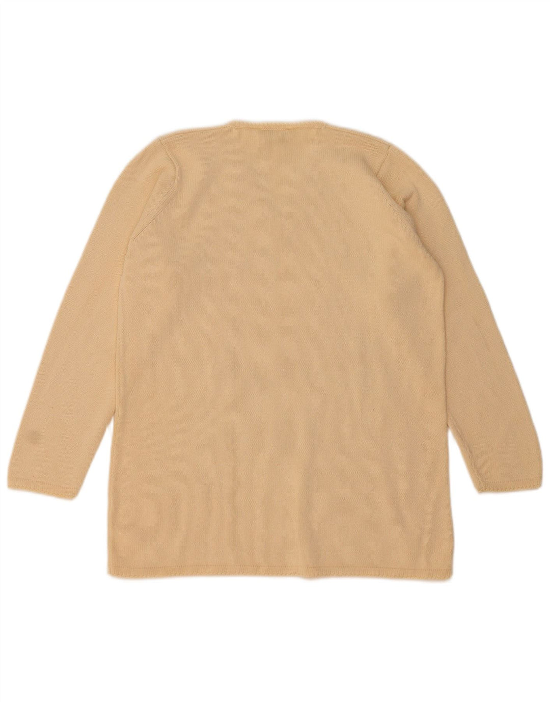 Suéter feminino Marks & Spencer com decote em V Reino Unido 12 médio bege floral