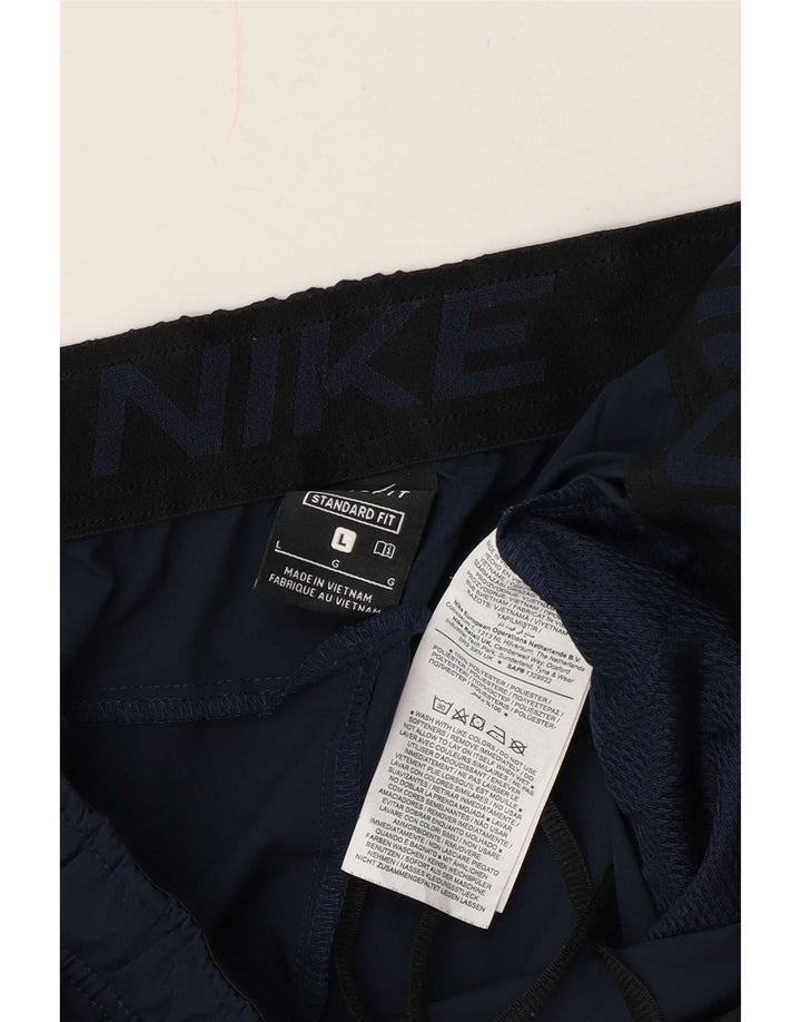 Shorts esportivos masculinos Nike Dri Fit Standard grandes poliéster azul marinho