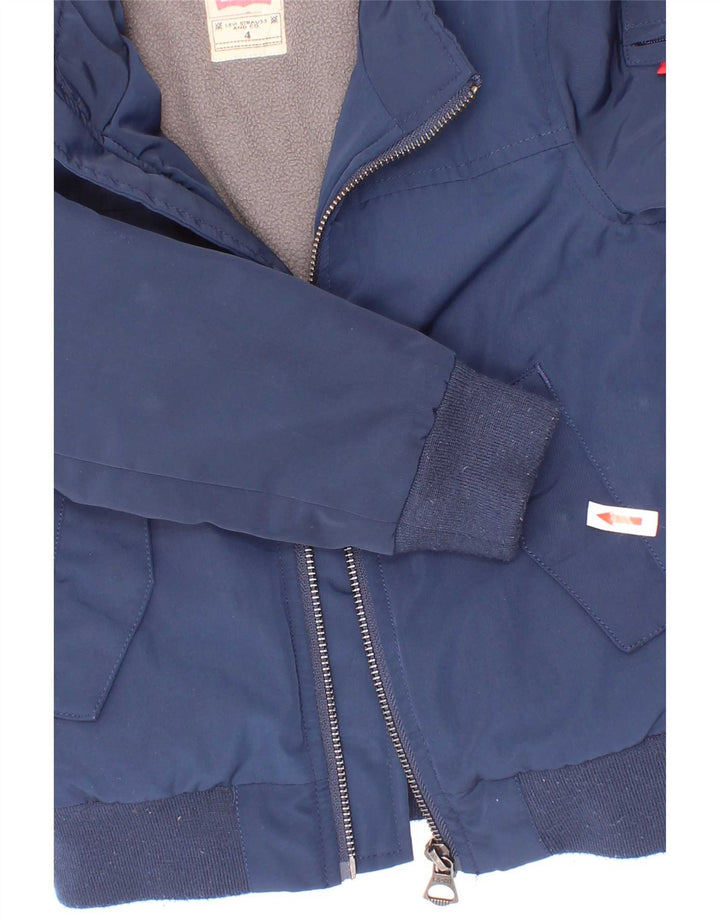 Jaqueta bomber Levi's Boys 3-4 anos azul marinho poliéster