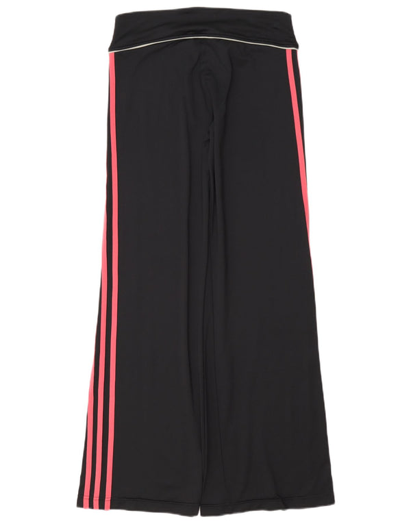 Adidas Womens Wide Leg Calças de treino Reino Unido 10 Pequeno Preto Nylon