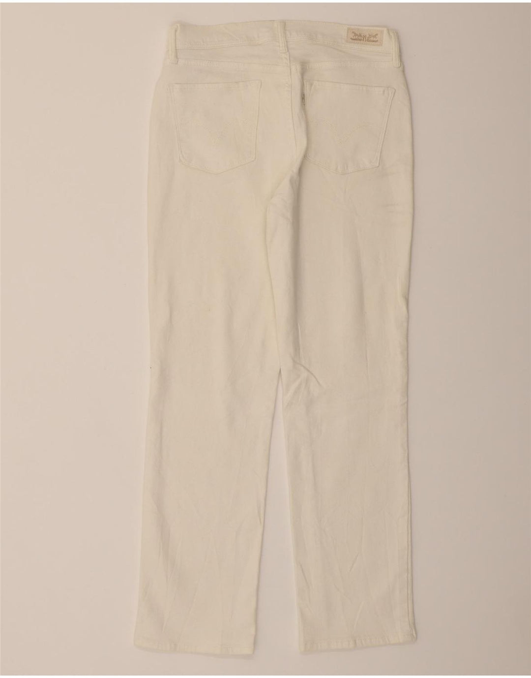 LEVI'S Womens Straight Jeans W30 L29 White Cotton Vintage Levi's and Second-Hand Levi's from Messina Hembry 