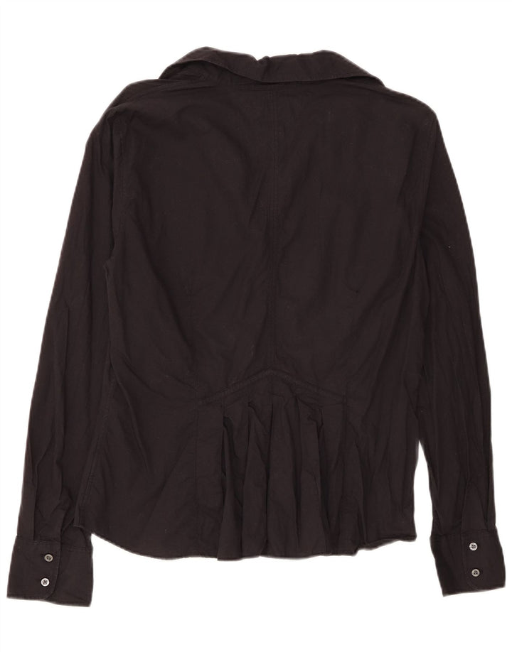 Camisa Tommy Hilfiger Feminina UK 14 Grande Algodão Preto