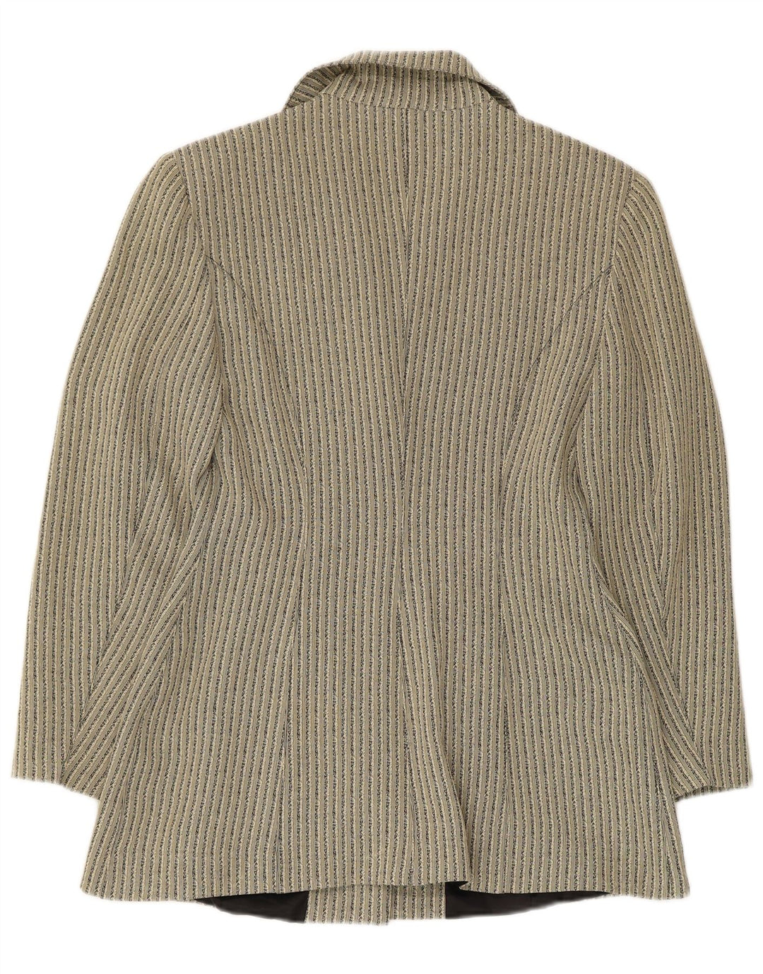 Jaqueta blazer feminina Tenax com 3 botões IT 40 acetato listrado bege pequeno
