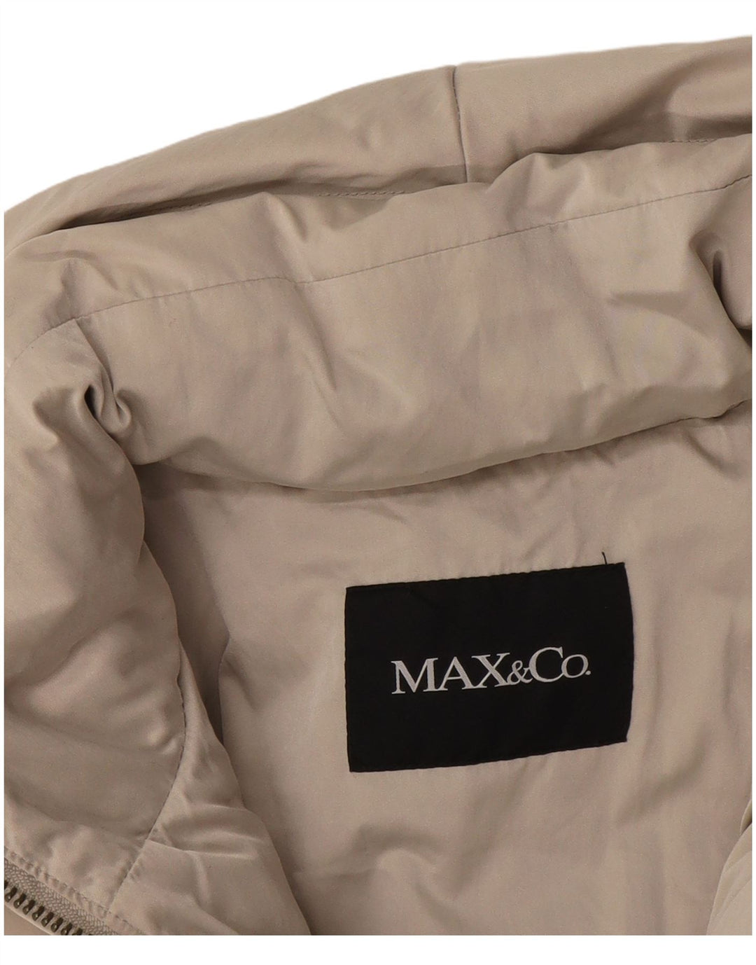 Jaqueta acolchoada feminina Max & Co. UK 12 médio bege