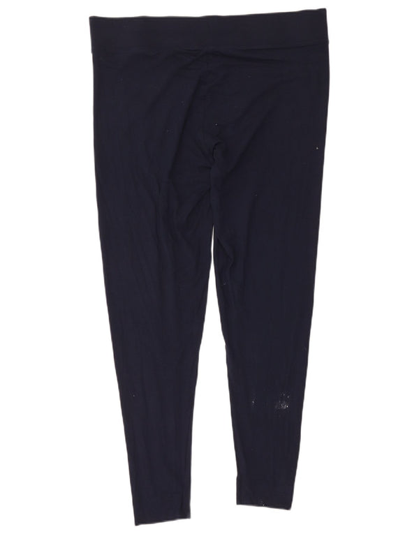 Leggings femininas Marks & Spencer Reino Unido 18 XL azul marinho viscose