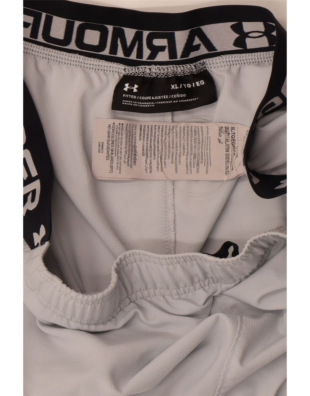 Under Armour Mens Fitted Graphic Sport Shorts XL Poliéster Branco