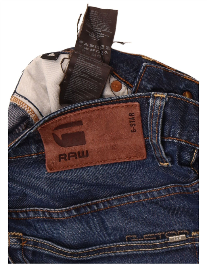G-Star masculino 3301 jeans reto W32 L30 algodão azul
